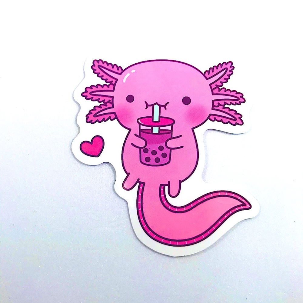 Thirsty Axolotl Questions Crazy Trending WaterProof Single Decor Accent Sticker
